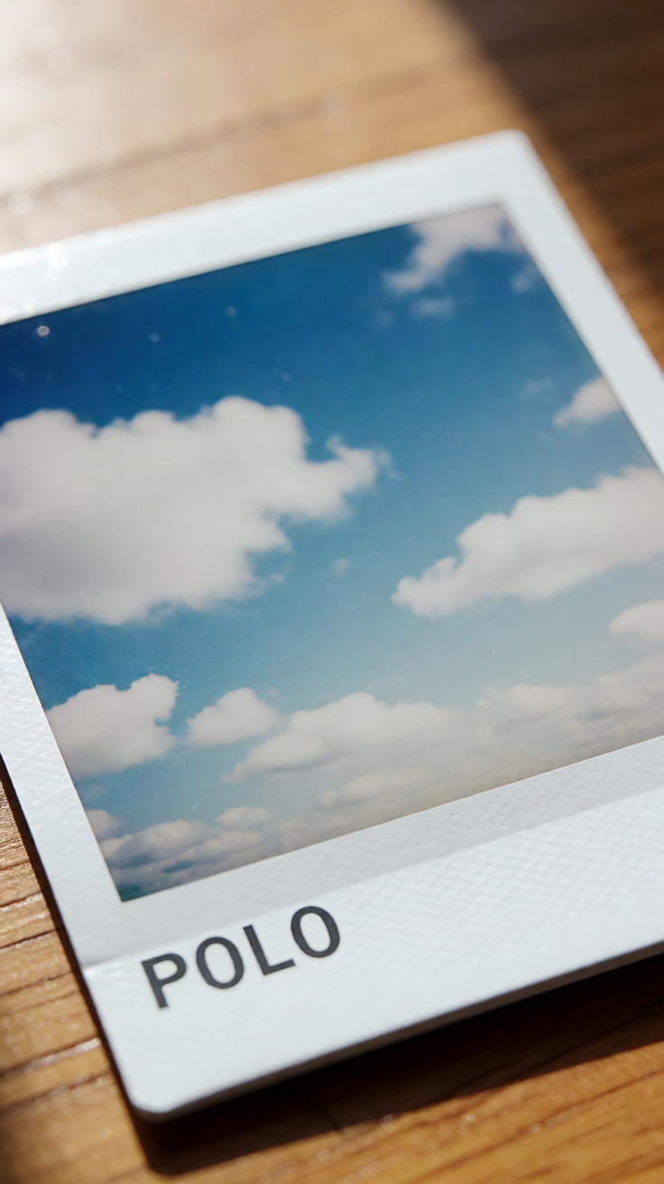 Aesthetic polaroid frame sky Wallpaper