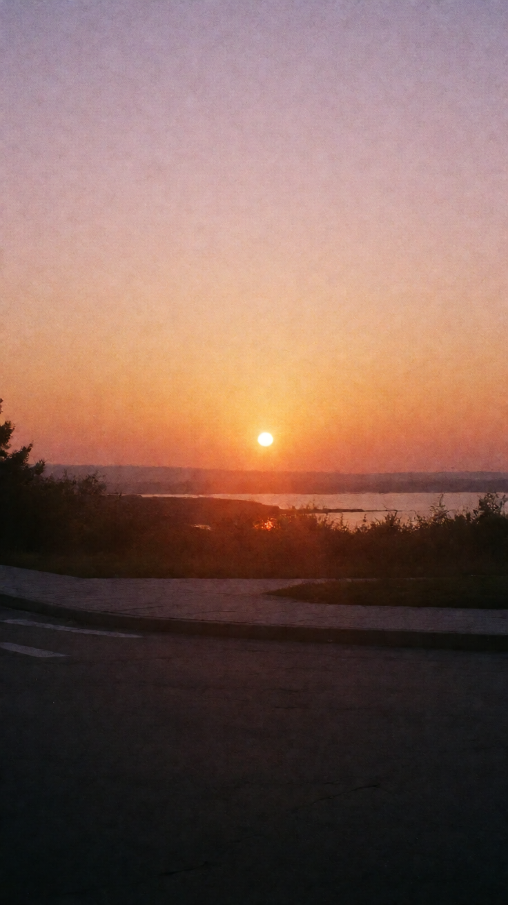 Aesthetic sunset film photography style Wallpaper