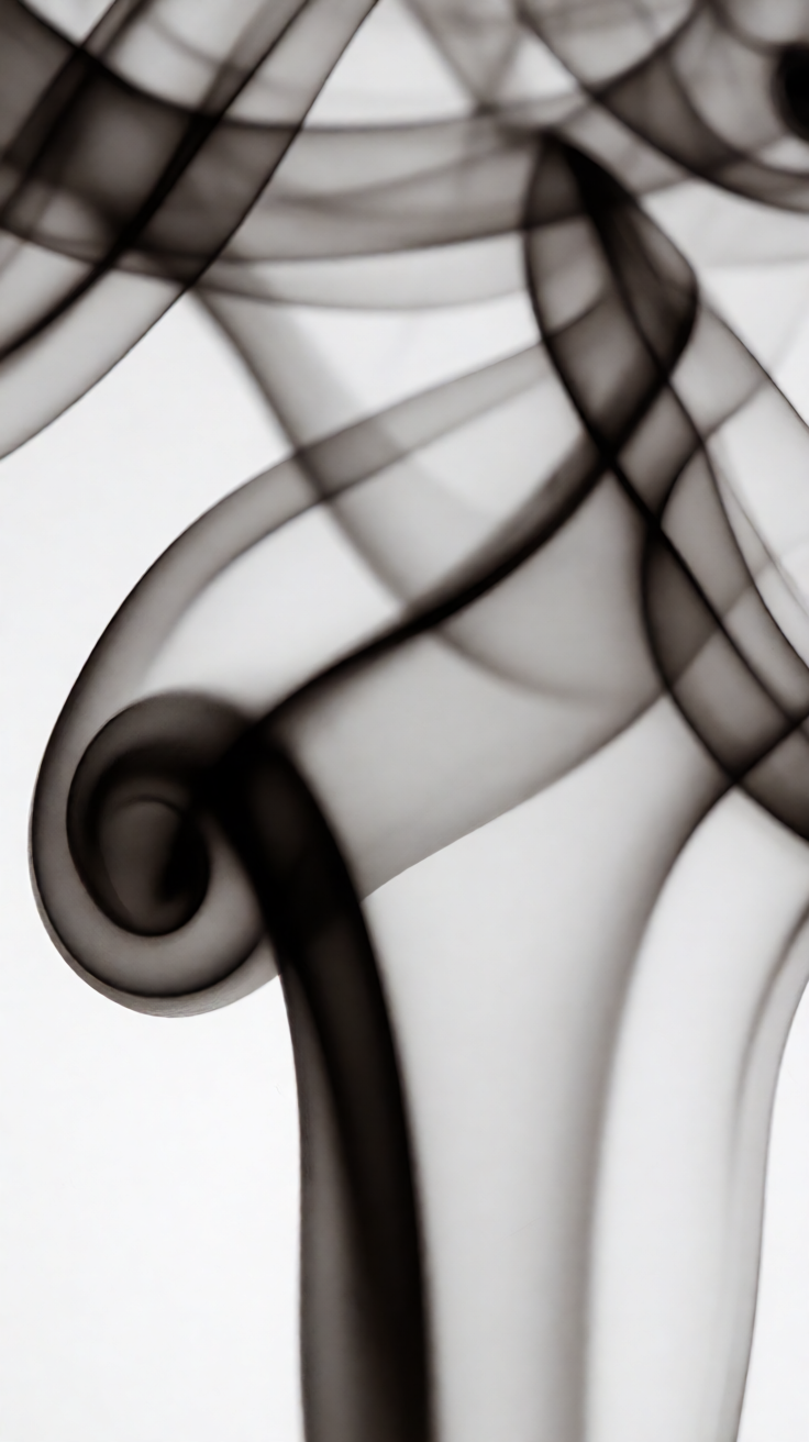 Dark black smoke swirls abstract Wallpaper