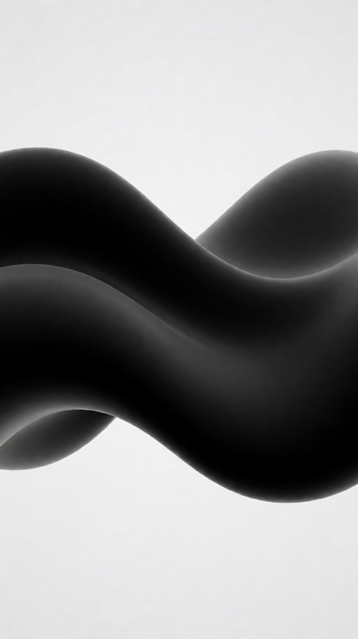 Matte black abstract waves Wallpaper
