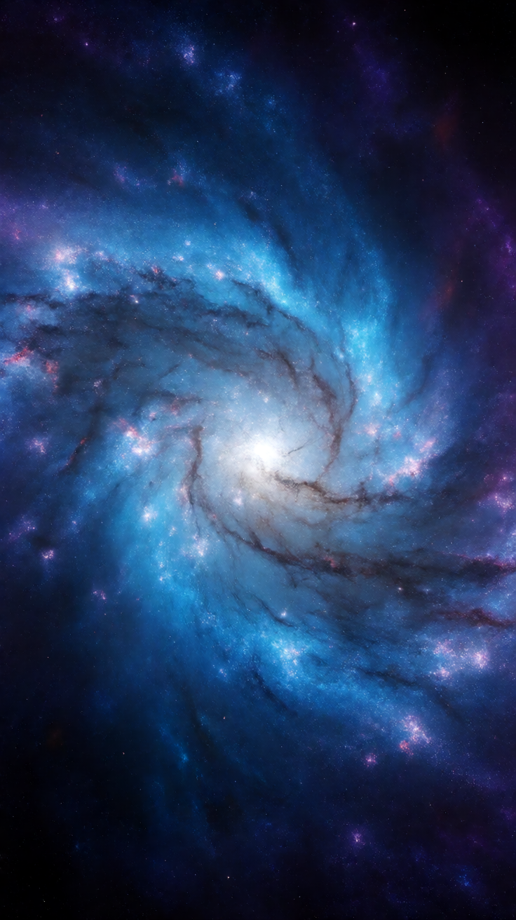 Blue galaxy nebula space Wallpaper