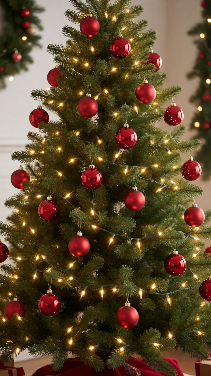 Festive christmas tree lights wallpaper for phone vertical Wallpaper