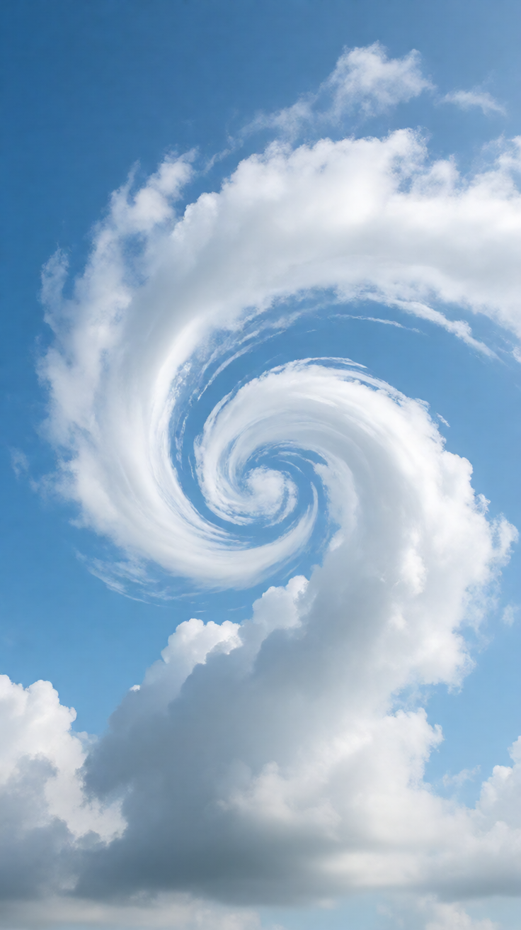 Cloud spiral formation unusual Wallpaper