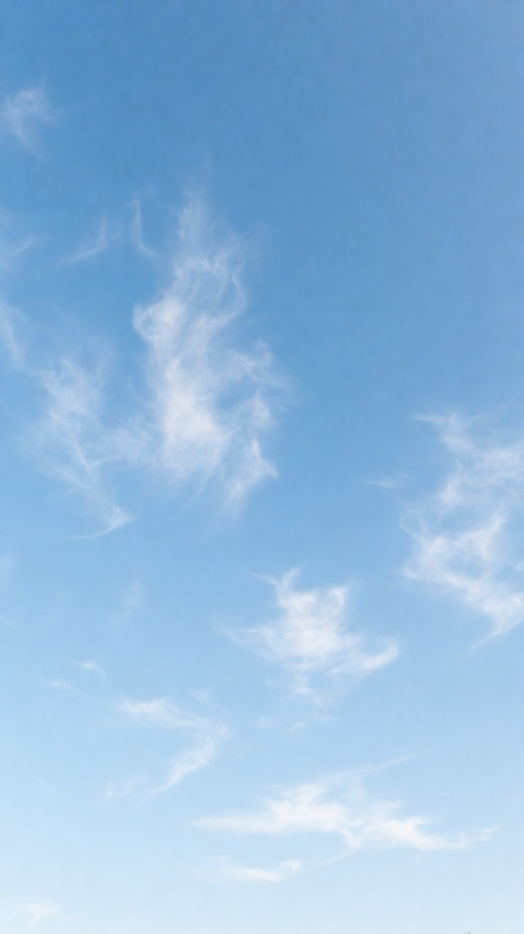 Wispy cirrus clouds minimal sky Wallpaper
