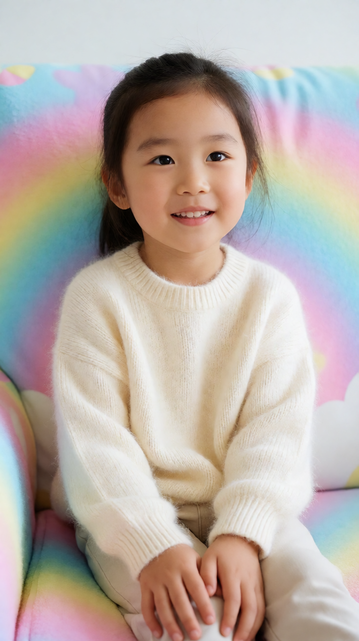 Kawaii rainbow pastel pattern Wallpaper