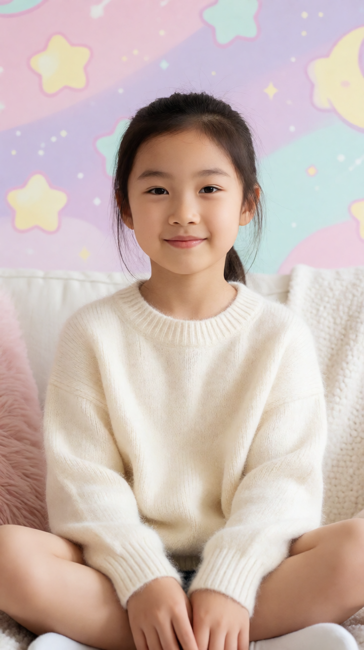 Kawaii stars and moon pastel pattern Wallpaper