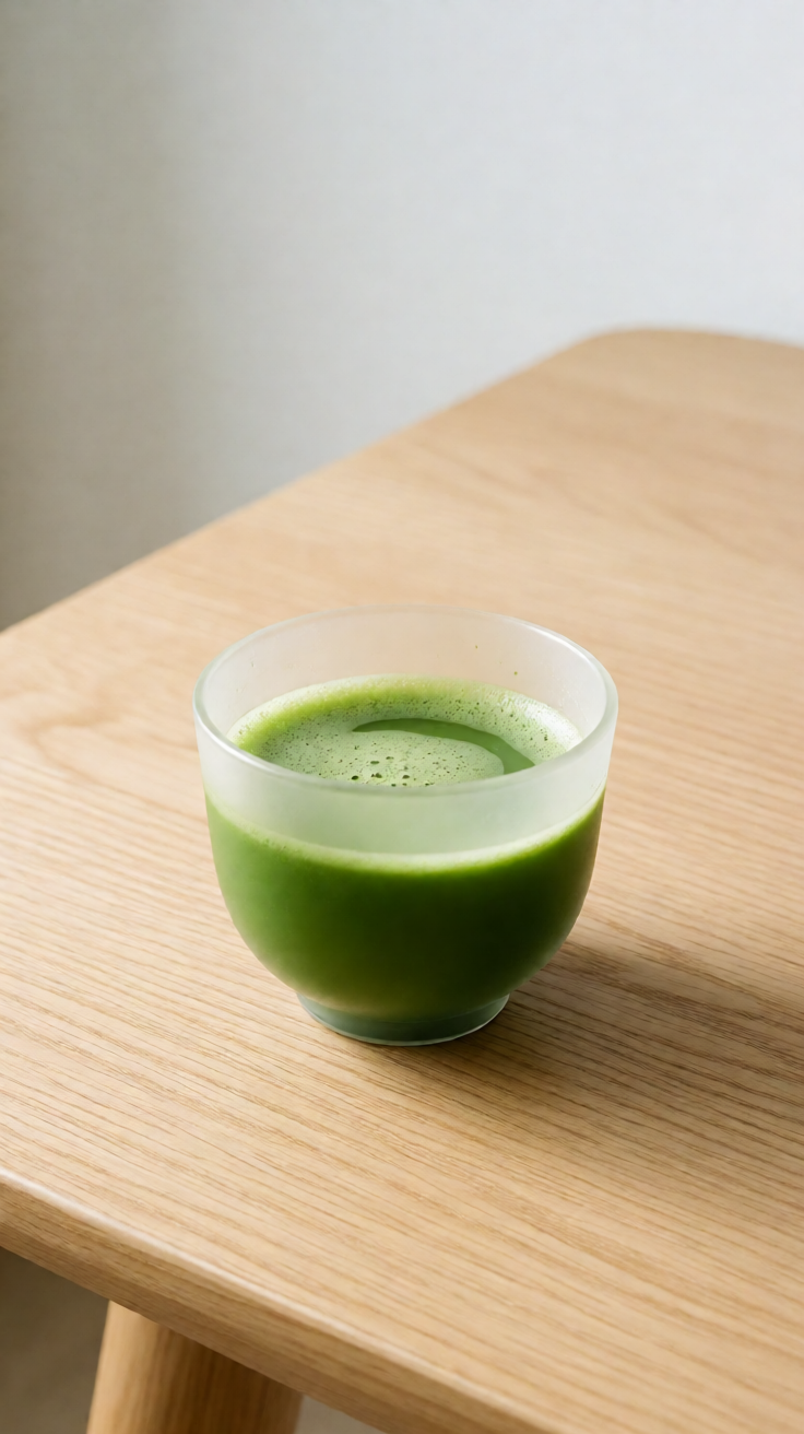 Matcha green minimal still life Wallpaper