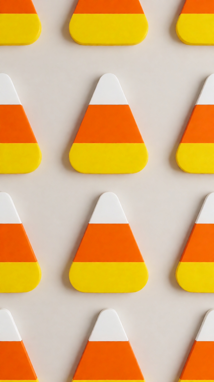 Halloween candy corn pattern minimal Wallpaper