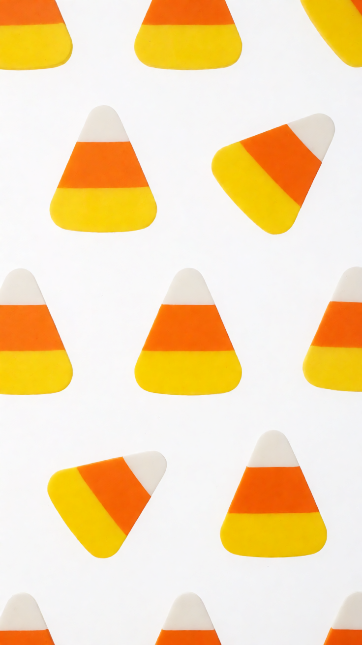 Halloween candy corn pattern minimal Wallpaper
