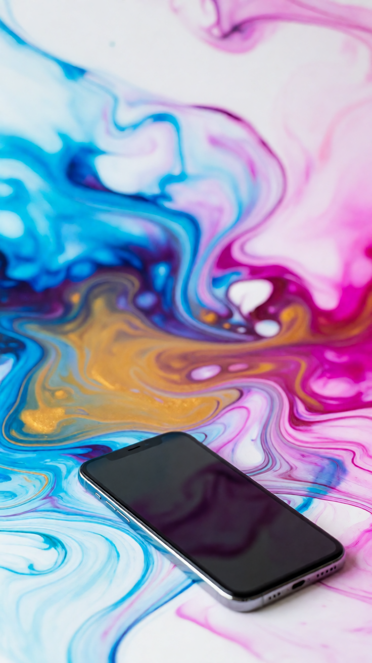 Abstract paint swirl phone background Wallpaper