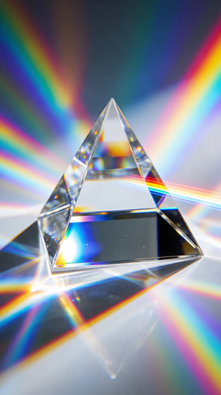 Crystal prism light refraction phone wallpaper Wallpaper