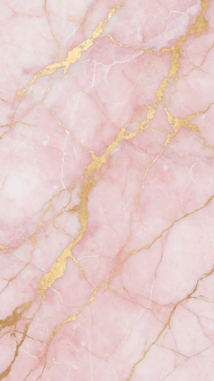 Pink marble texture with gold veins Wallpaper