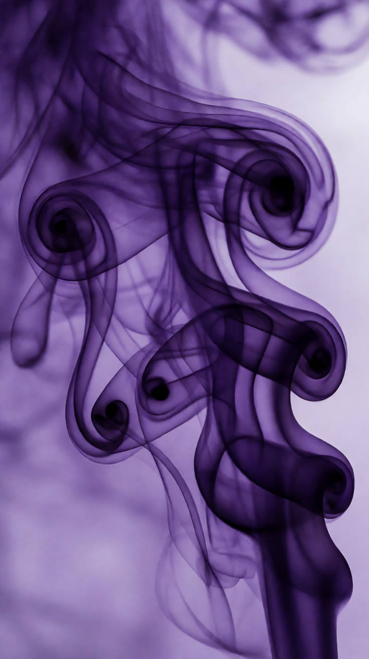 Violet smoke swirls dark abstract Wallpaper