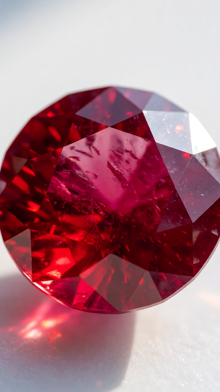 Crystal red gemstone ruby macro Wallpaper