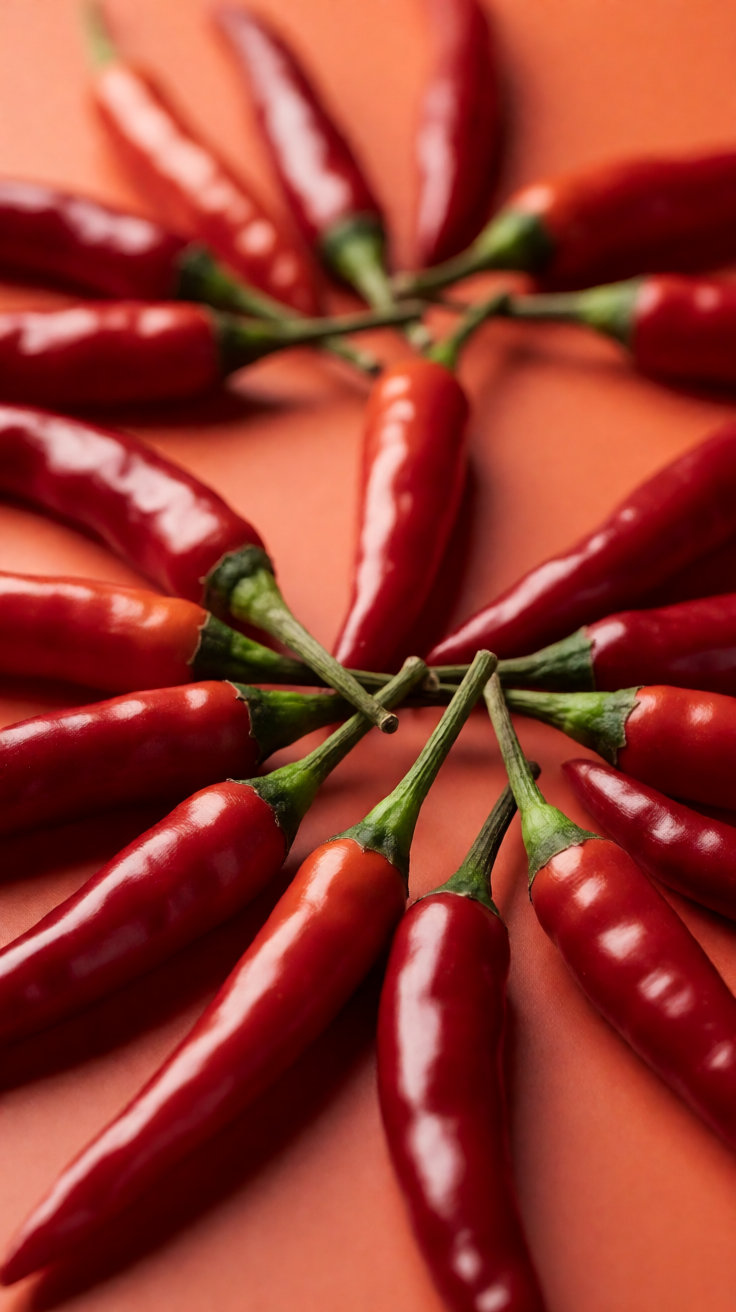 Red chili peppers pattern Wallpaper