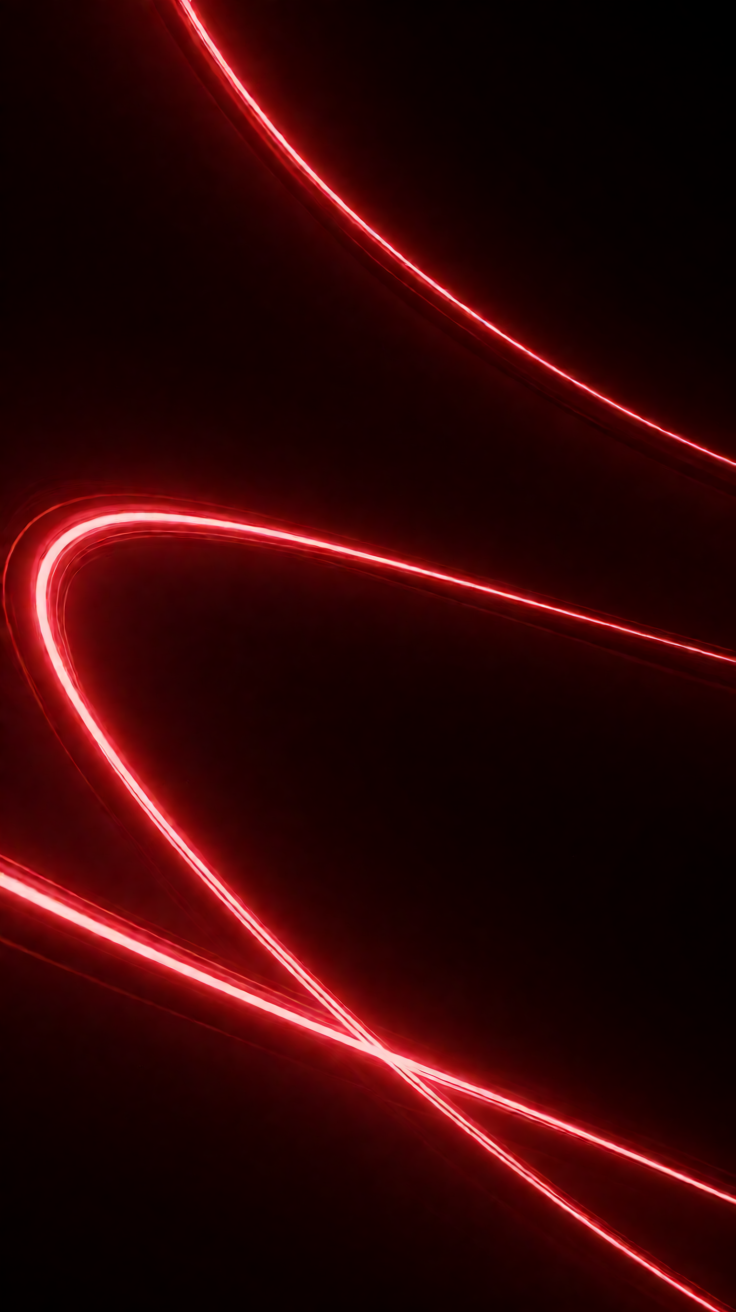 Red neon abstract light trails Wallpaper
