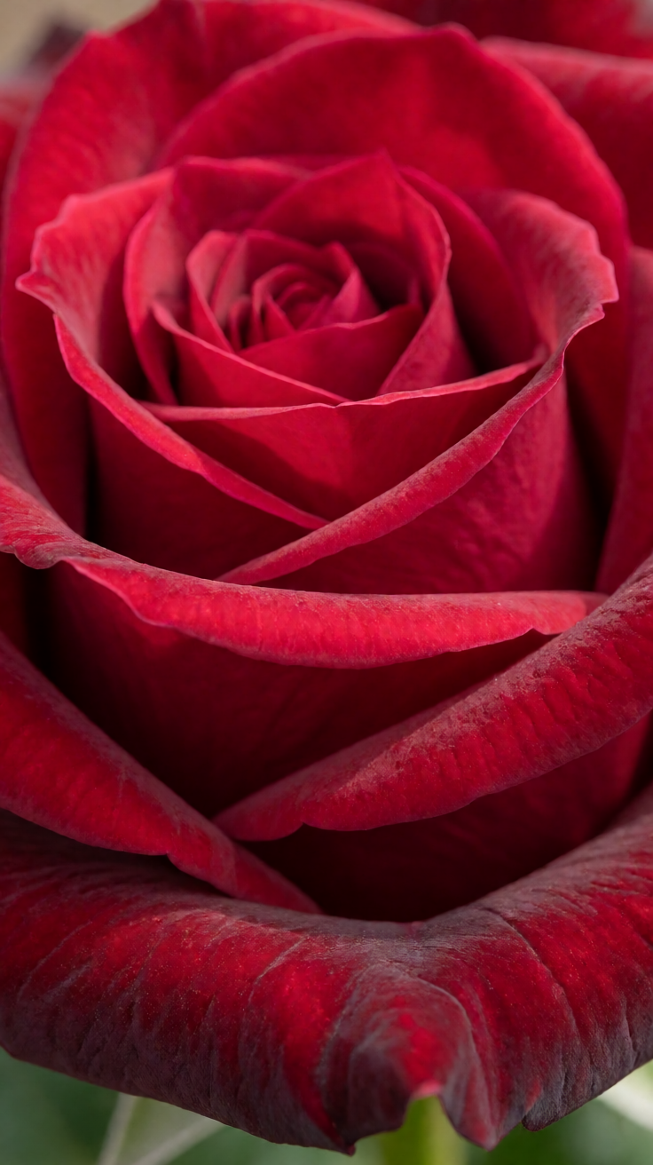 Red rose macro velvet petals Wallpaper