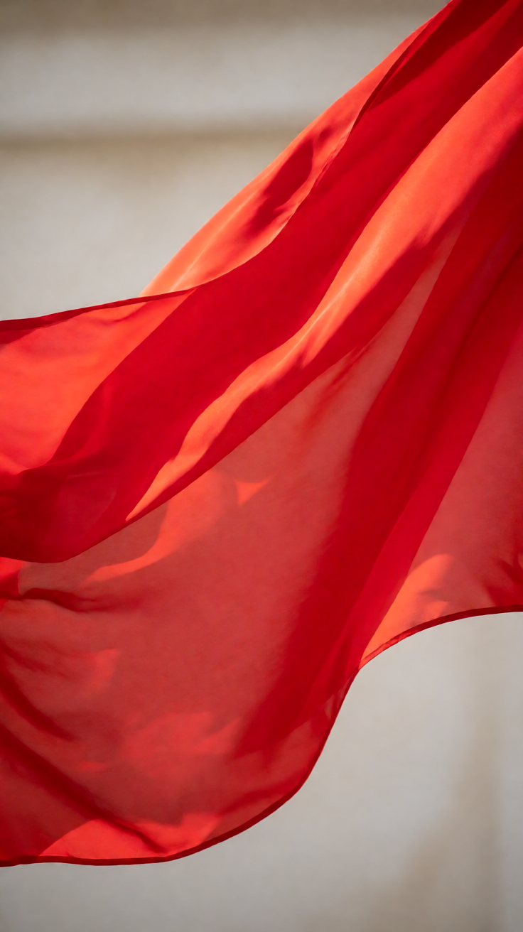Red silk flowing abstract Wallpaper