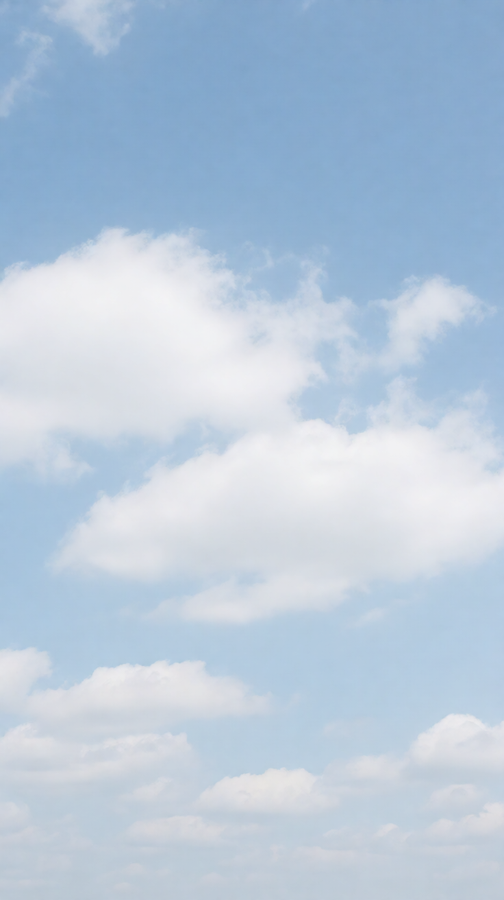 White clouds on pale blue sky Wallpaper