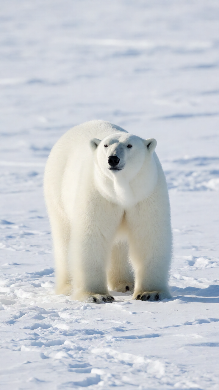 White polar bear arctic snow Wallpaper