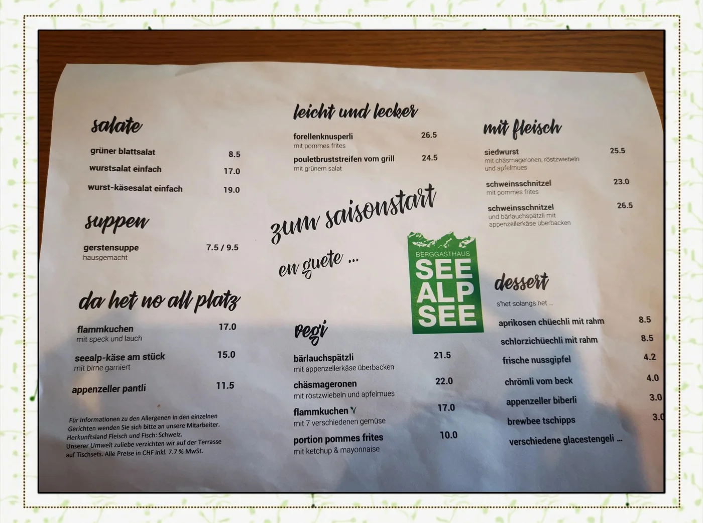 Before - Menu translation from German to English