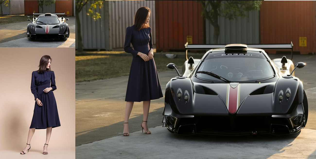 AI image editor free multi-image composition result